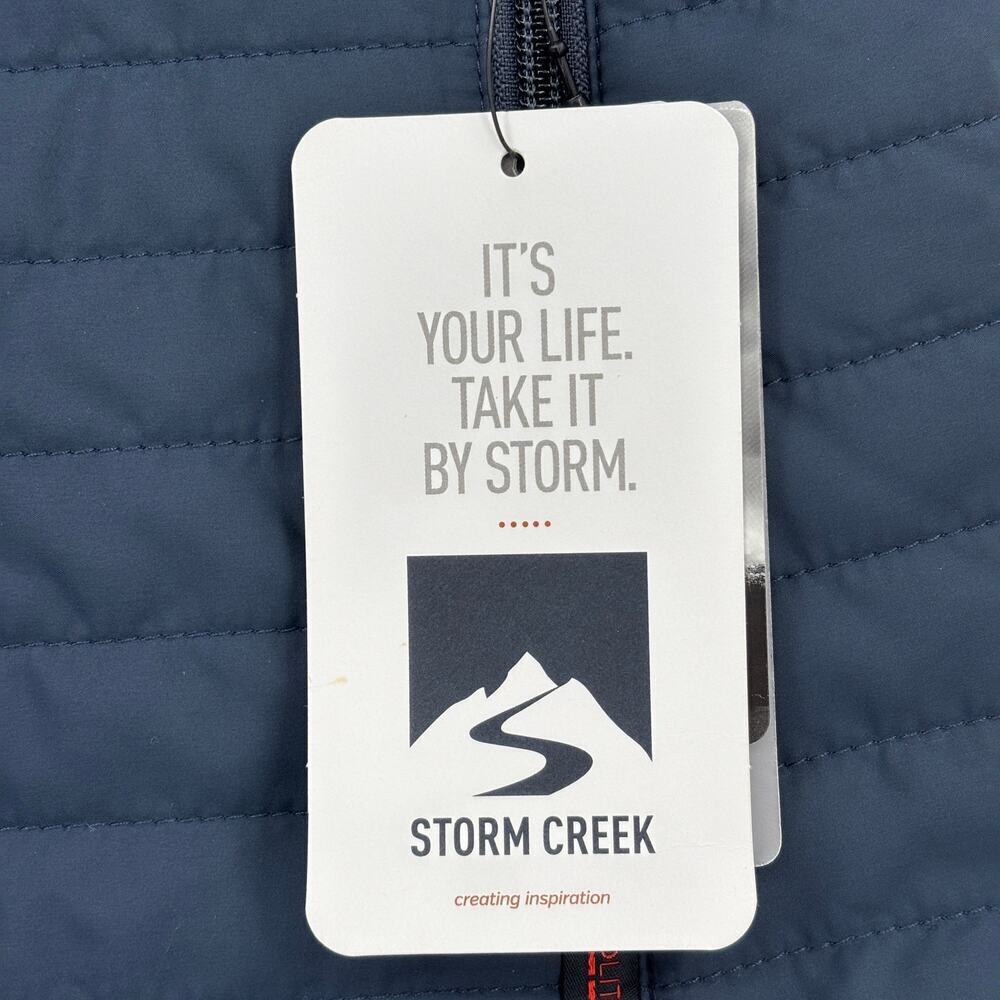 Storm Creek Vest Womens Size M Blue Quilted Full Zip Gerber Life Chest Logo - Picture 6 of 13